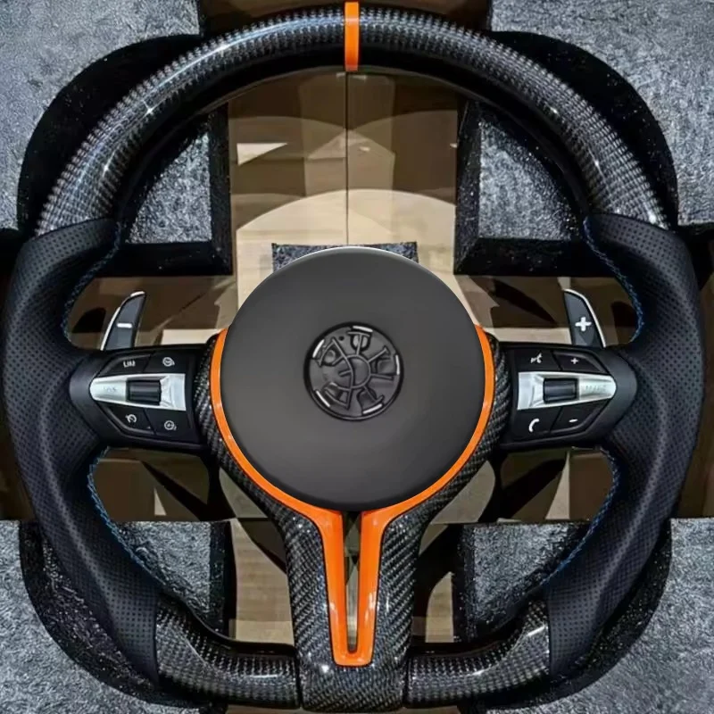 Car Steering Wheel Carbon Fiber Leather For BMW M Sport F30 F20 F10 F22 F11 F13 F87 M3 M4 M5 X3 X4 Steering Wheel Accessorie