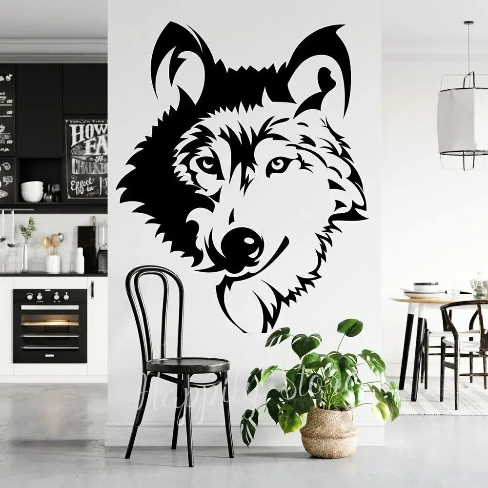 Wolf Animal Pattern Room Wall Decal African Home Interior Design Art Office Murals Home Decor Living Room PVC Stickers P241