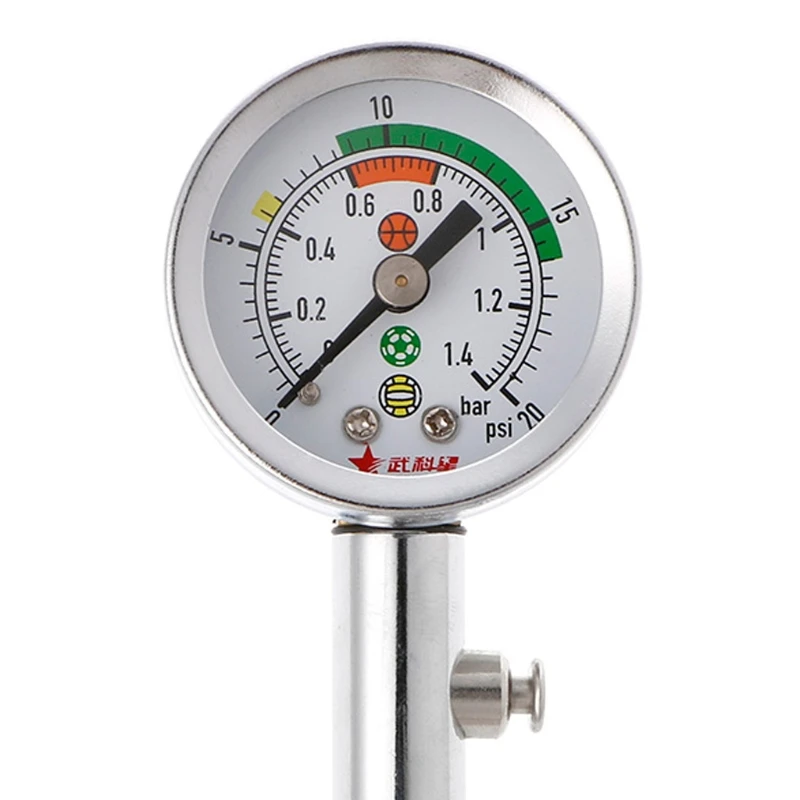 1pc Soccer Ball Pressure Gauge Air Watch Football Volleyball Basketball Barometers