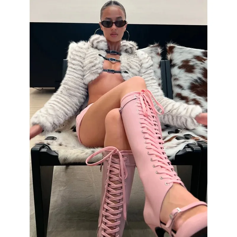 

Осенний тренд, пушистый теплый стильный ремень, кардиган с металлической пряжкой, уличная куртка с длинными рукавами, Kliou, сексуальная модная укороченная куртка для женщин