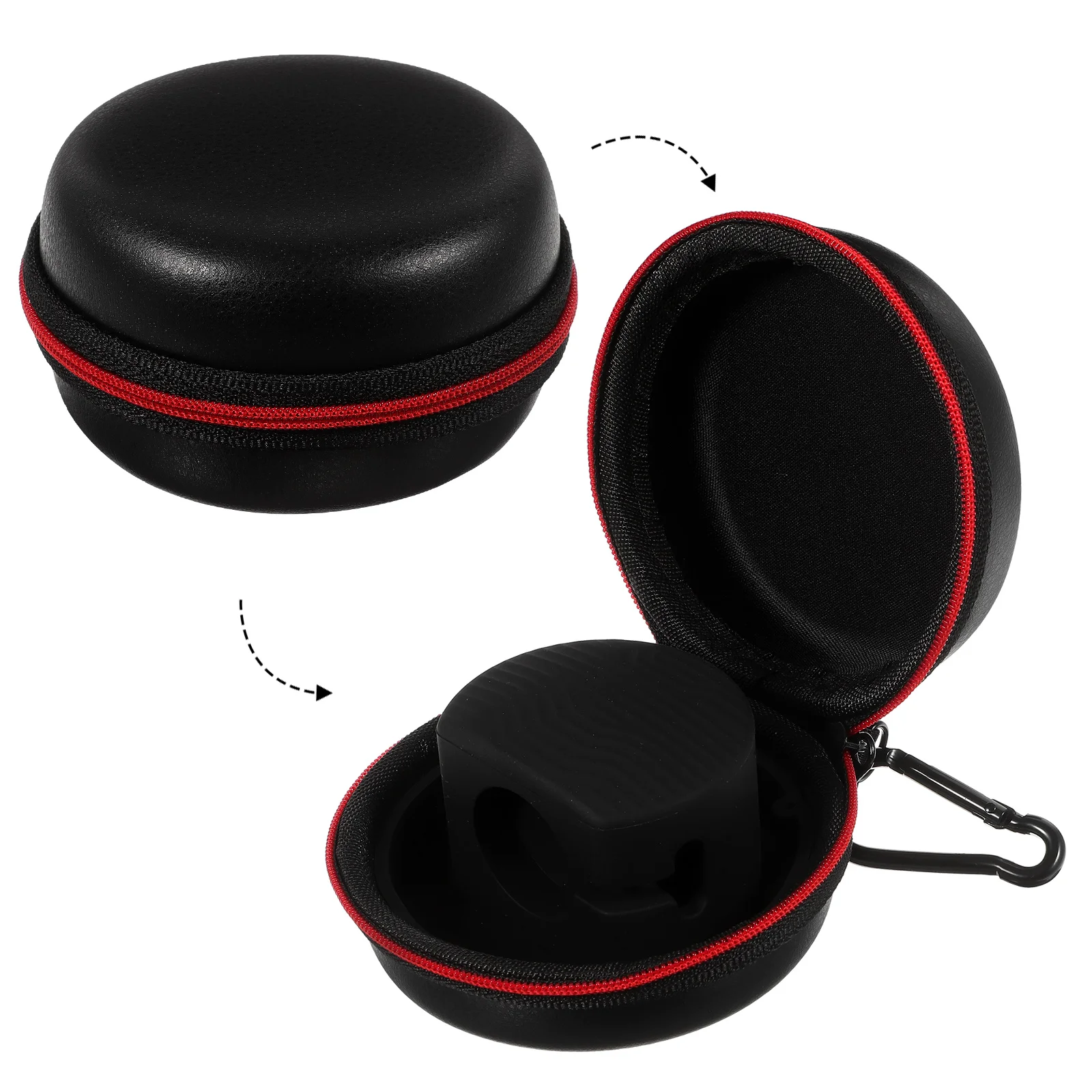 

1 pc Premium Watch Storage Bag Durable Organizer For Travel Portable Zipper Bag Small Accessories Jewelry Black Mini Container