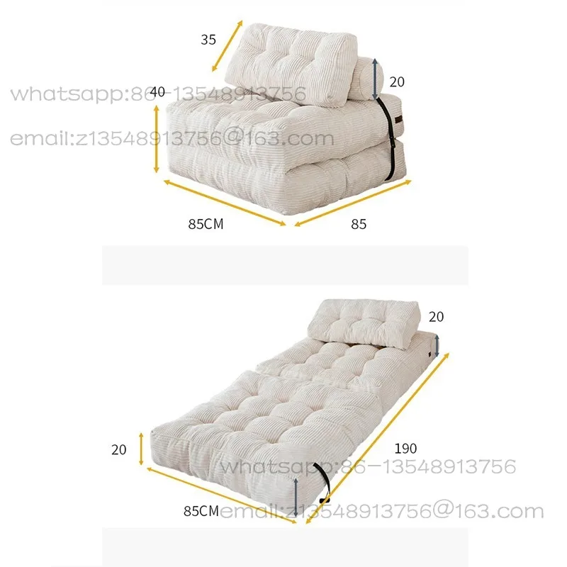 Vacuum compression sofa foldable simple fabric multifunctional Nordic living room bedroom decoration
