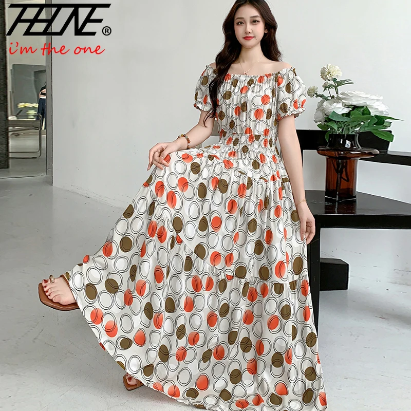 فستان صيفي طويل ماكسي ملابس نسائية بوهيمي لقضاء العطلات على الشاطئ بوهو على الطراز الكوري فساتين رداء عتيقة منقوشة بالزهور