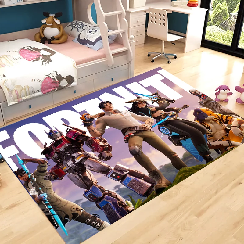 Fortnite الفانيلا السجاد الإبداعية لعبة المضادة للانزلاق الحصير أرقام كرتونية باب المطبخ حمام مستطيل ممسحة ديكور المنزل هدية #3