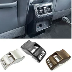 For Nissan X Trail T33 Rogue 2021-2023 ABS Carbon Car Rear seat air conditioner air outlet trim frame interior accessories