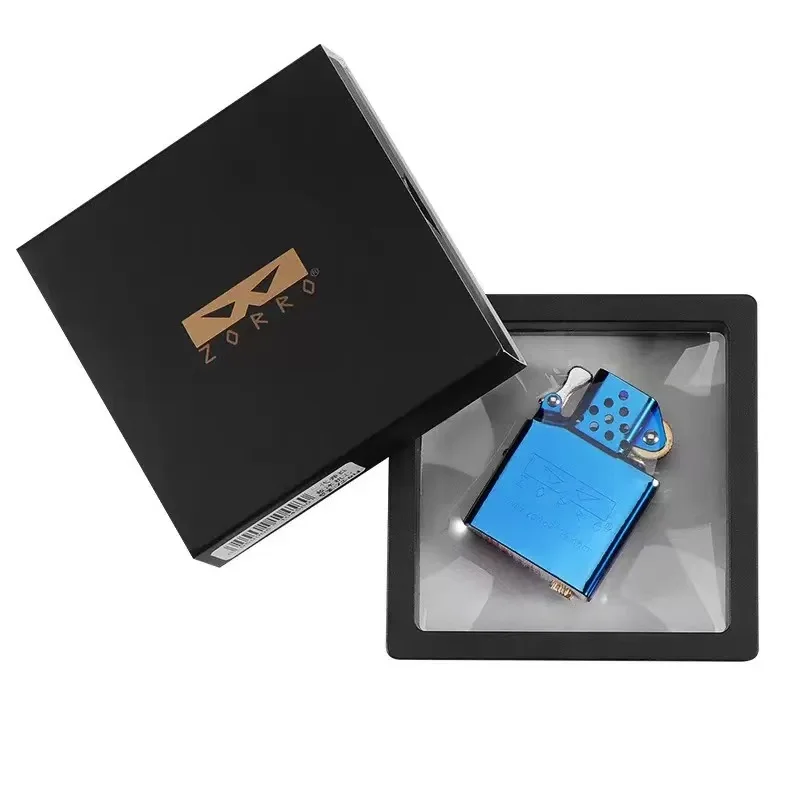 Zorro Movement Lighter Marble Movement Original Copper White Steel Solid Inner Liner Windproof Lighter Universal Accessories