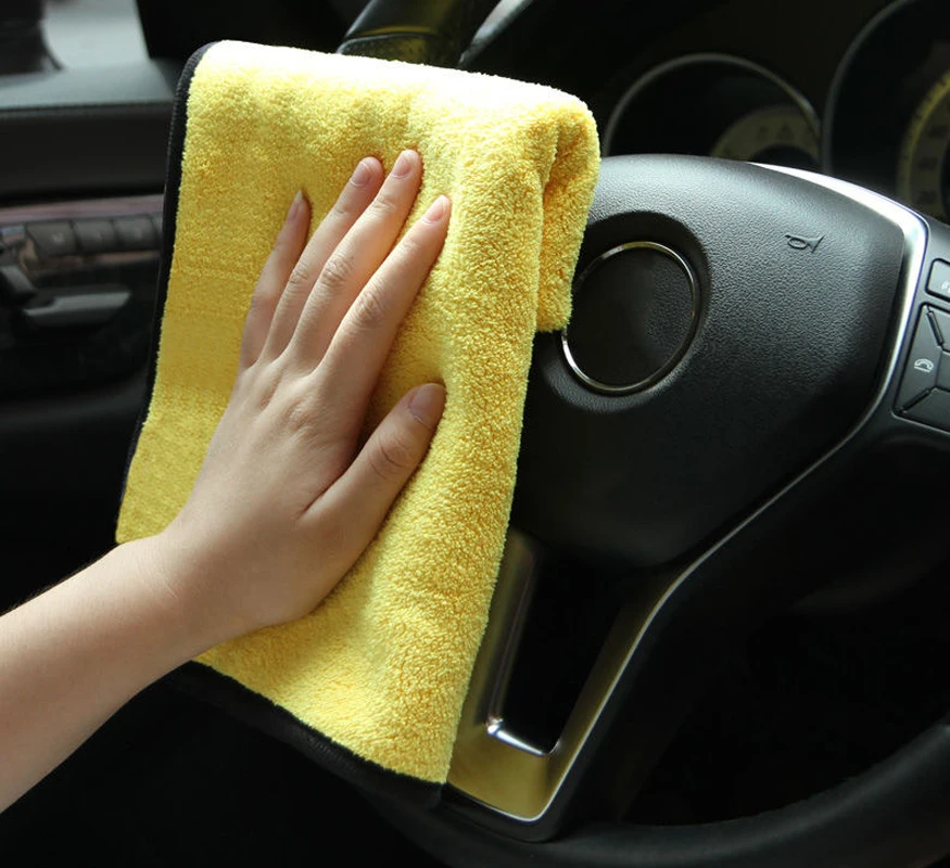 

2pcs 30x30/60CM Car Wash Microfiber Towel Car Cleaning Drying Cloth Hemming Car Care Cloth Detailing Car Wash Towel