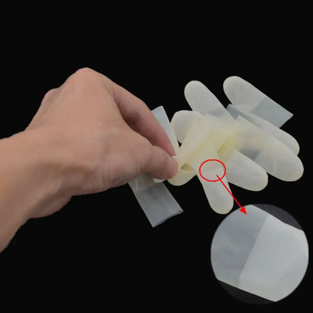 Electronics Latex Ultra-thin Work Finger Cots Fingertip Protection Protective Finger Cots Disposable