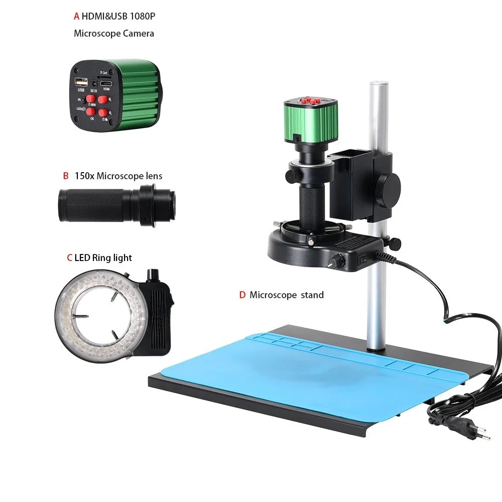 High definition 24 million pixel electron microscope industrial camera with measurement camera video phone repair magnifying