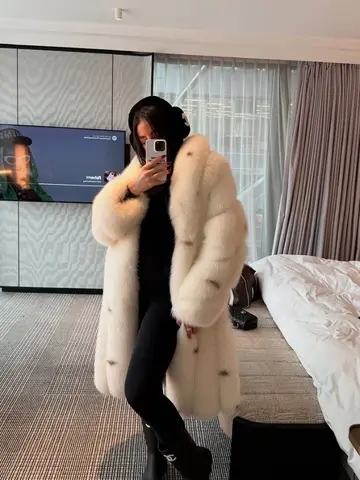 10 best sales महिलाओं के लिए सफेद फर कोट - №8