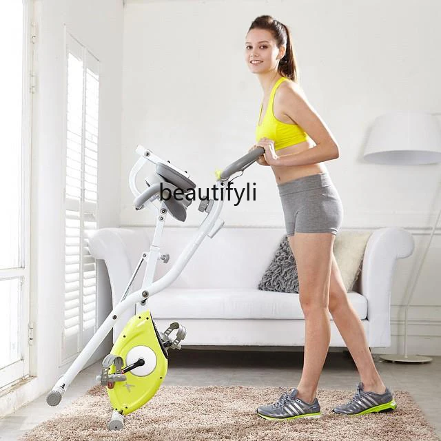 Spinning bicycle Fitness bicycle Home silent Indoor weight loss device Women's sports equipment Folding pedal machine