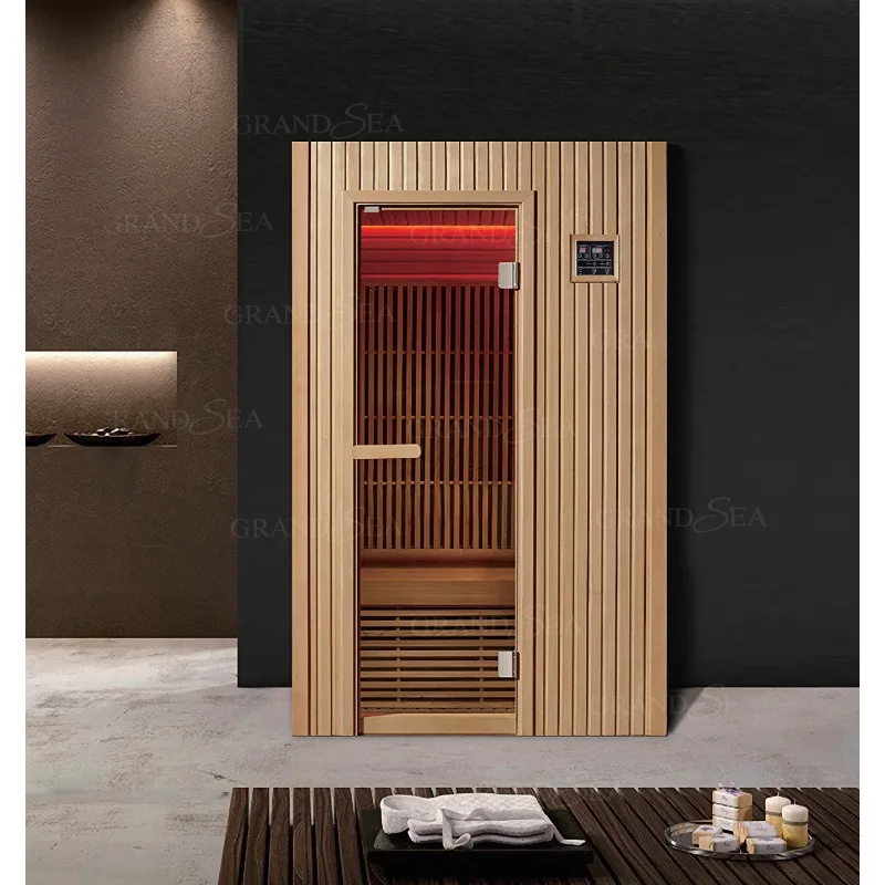 Russian Dry Steam Sauna Multi-person Shower Room with Electric Stove Russian Sweat Sauna Room
