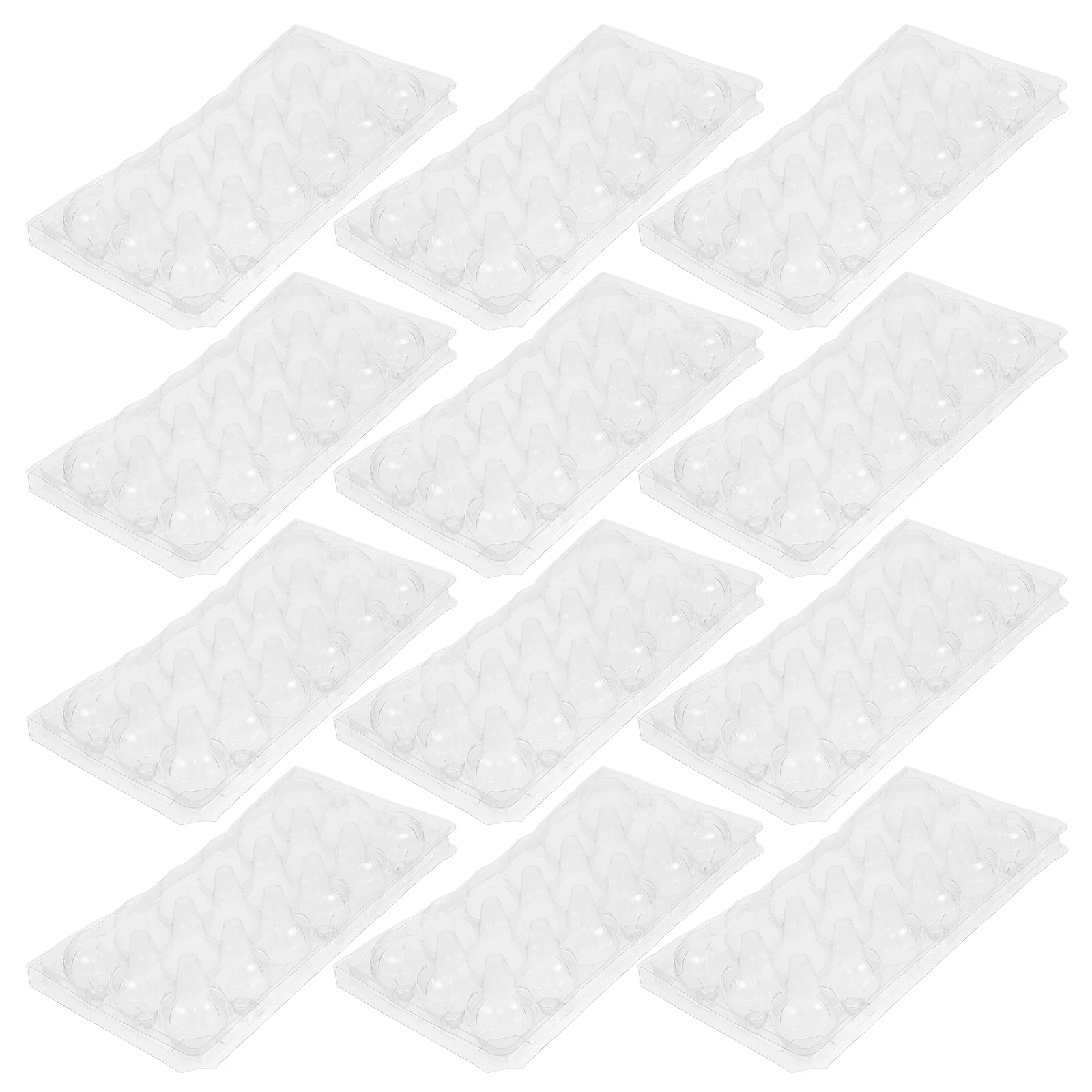 

25 Pcs Egg Storage Box Quail Holder 18 Compartments Stackable Transparent PVC Fridge Basket Cartons Countertop Organizer