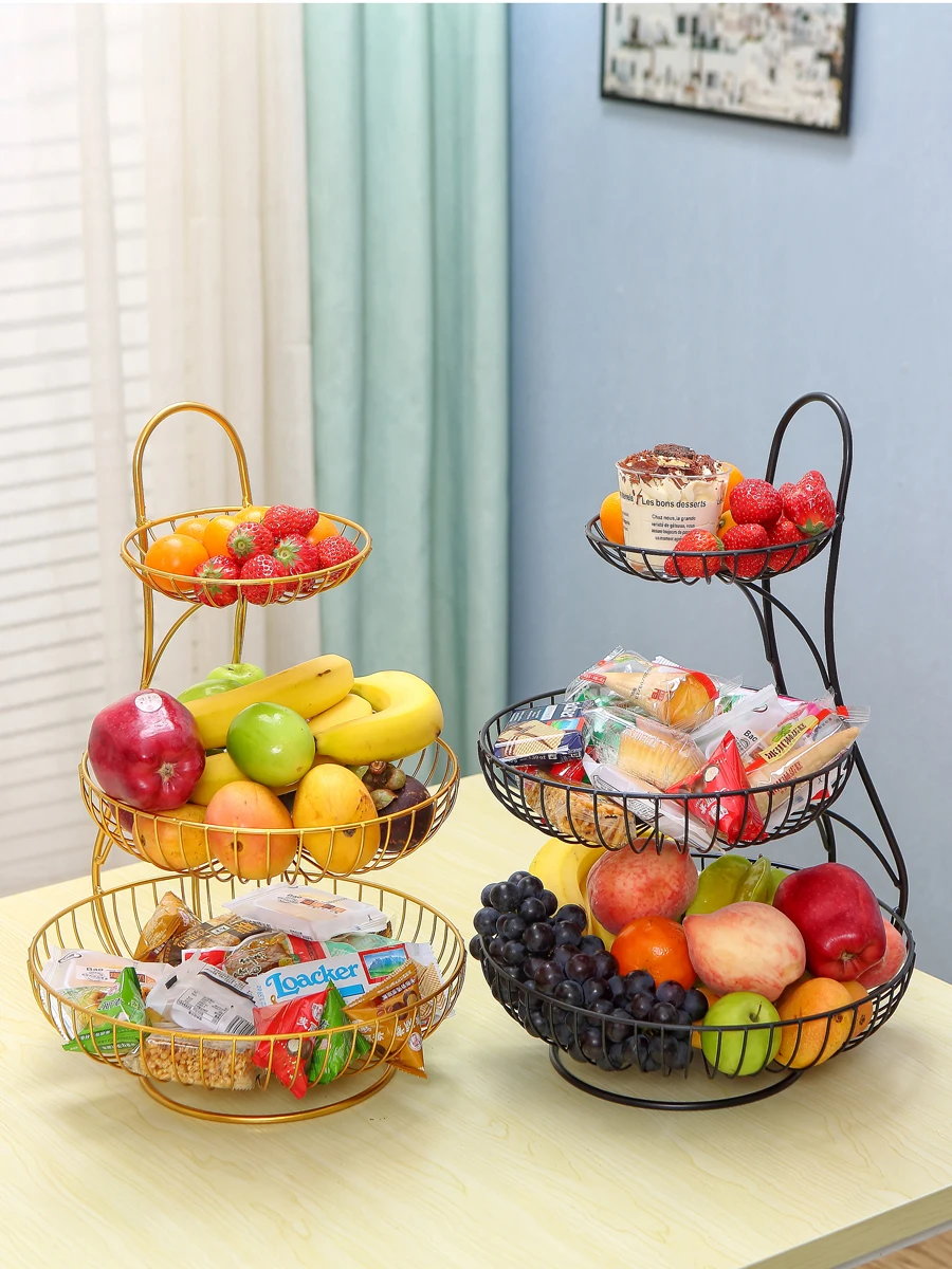 

Fruit Plate Living Room Home Creative Multi-Layer Fruit Rack Small Exquisite Fruit Pot Basket Multifunctional