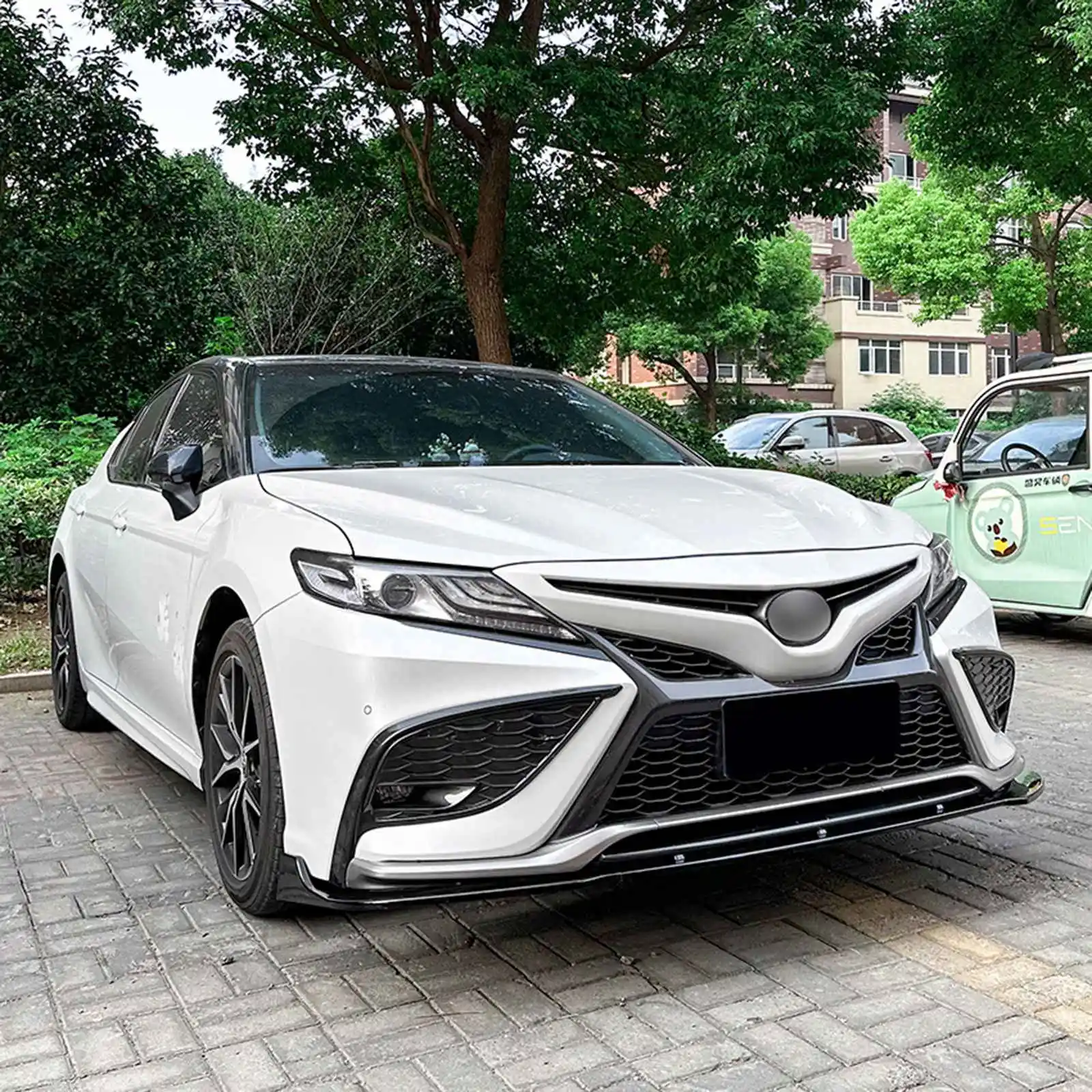 Car Front Bumper Lip Spoiler Splitter Canard Lip Diffuser For Toyota Camry XV70 Sport 2021-2023