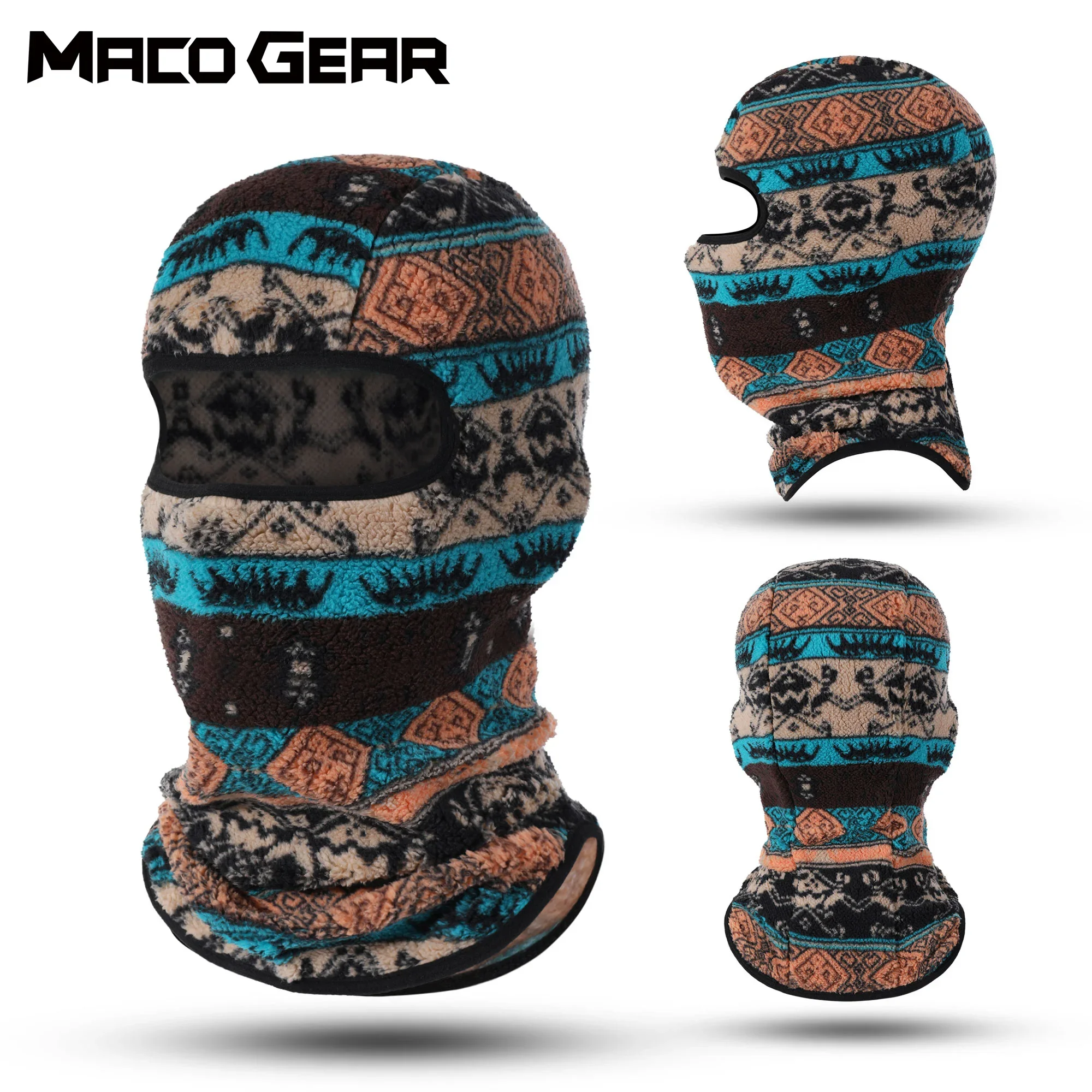 Winter Thermal Cycling Full Face Cover Windproof Soft Mask Ski Sport Motorcycle Hood Cap Hiking Bike Snowboard Neck Warmer Scarf