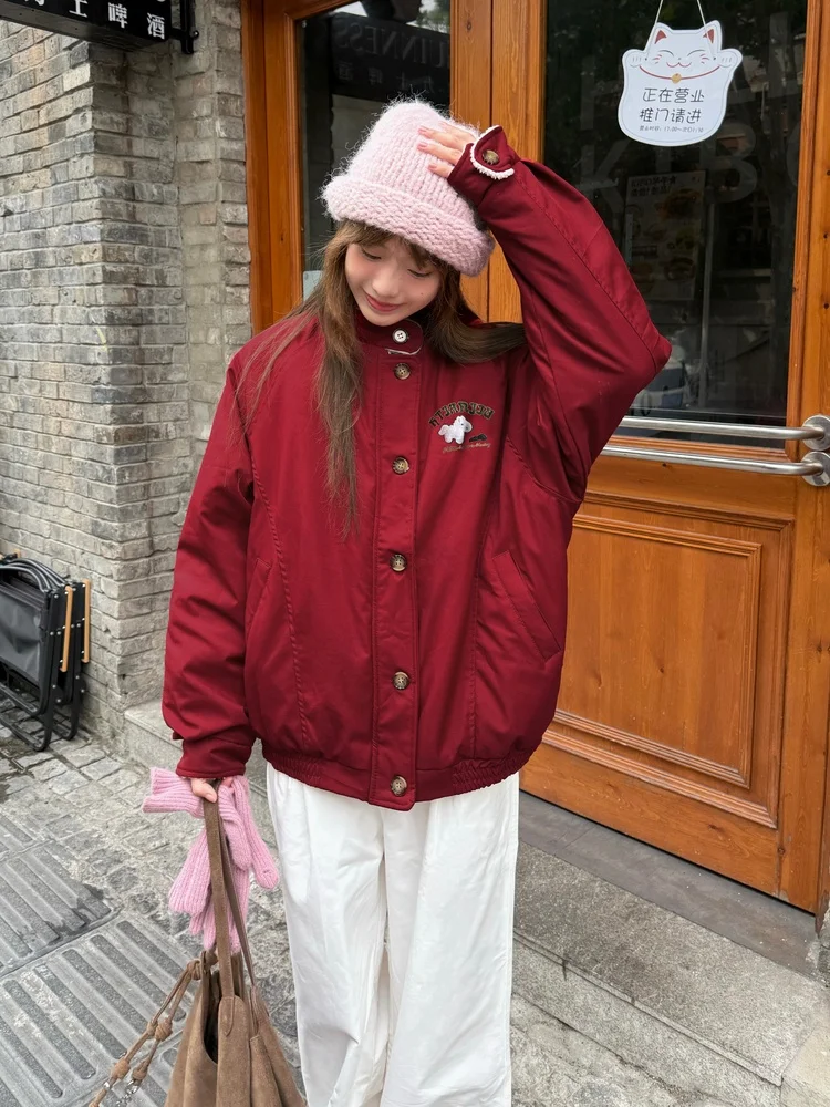 

Куртка из овечьей шерсти с капюшоном, бейсбольная модная парусиновая куртка-карго с карманом на пуговицах, эластичные манжеты, стиль в западном стиле, простой вельвет, элегантный