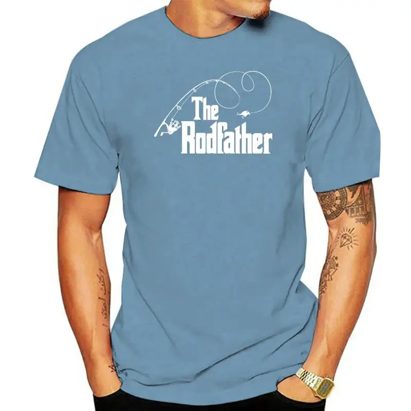 The Rodfather T Shirt Top Godfather Gift Boyfriend Husband Fish Fishing Rod Man Boy T-Shirt