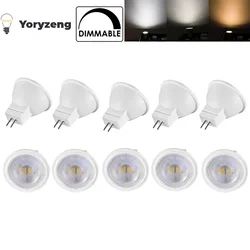 5PCS 3W Dimmable Mini MR11 LED Spotlight Bulbs GU4 2835 SMD 110V 220V 12V-24V Replace 30W Halogen Cold Warm Neutral White Lamps