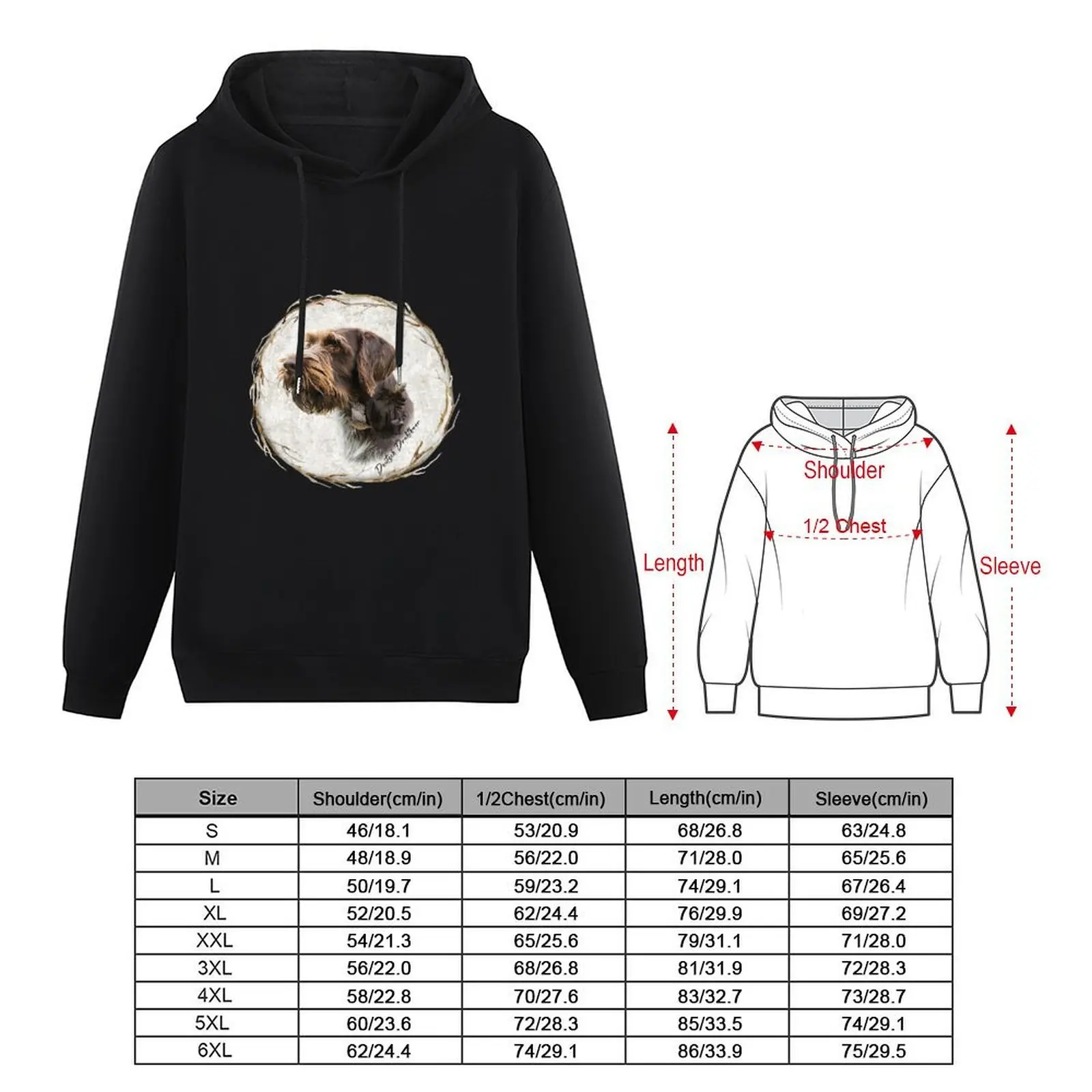 German Wirehaired Pointer's thoughts Hoodie anime clothes japanese style anime clothing graphic t shirts men hoodie men