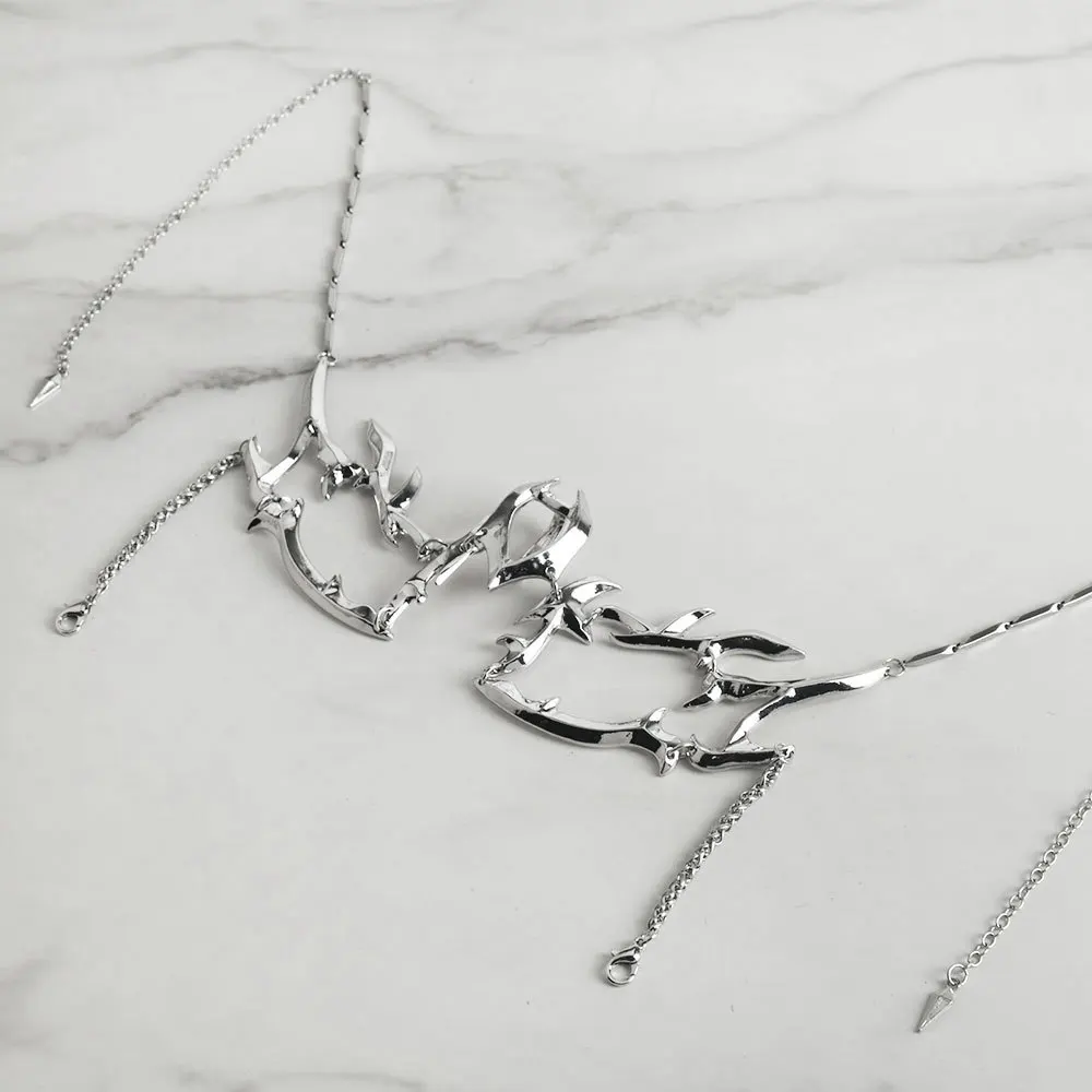 Dunkle mechanische Stil hängende Ohr-Gesichtskette Cyberpunk Metall-Gesichtsdekoration Cos Quasten-Zubehör