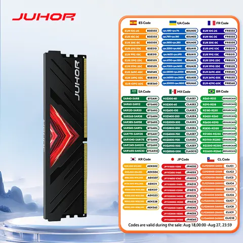 DDR4 RAM 8G 16G with Heat Sink JUHOR