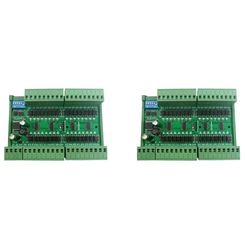 2X 32Ch PNP Isolated Digital Input RS485 Modbus Rtu Controller 12V 24V PLC Switch Quantity Acquisition Board(With Case)-ABIU