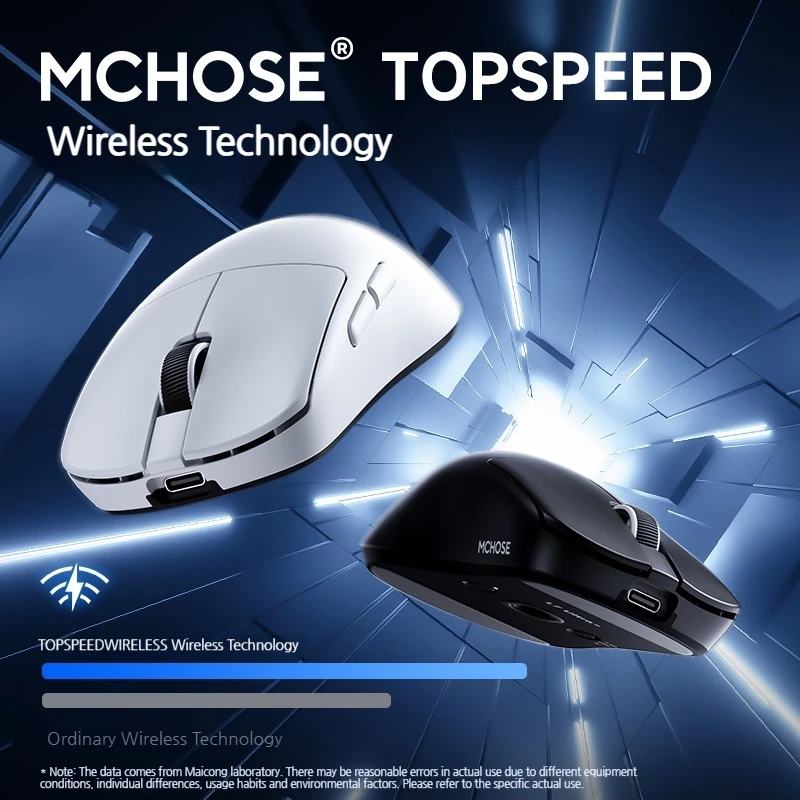 MCHOSE L7 울트라+ Paw3950 중대형 핸드 마우스 게임 E-스포츠 무선 3모드 경량 오피스 듀얼 드라이브 컴퓨터 마우스