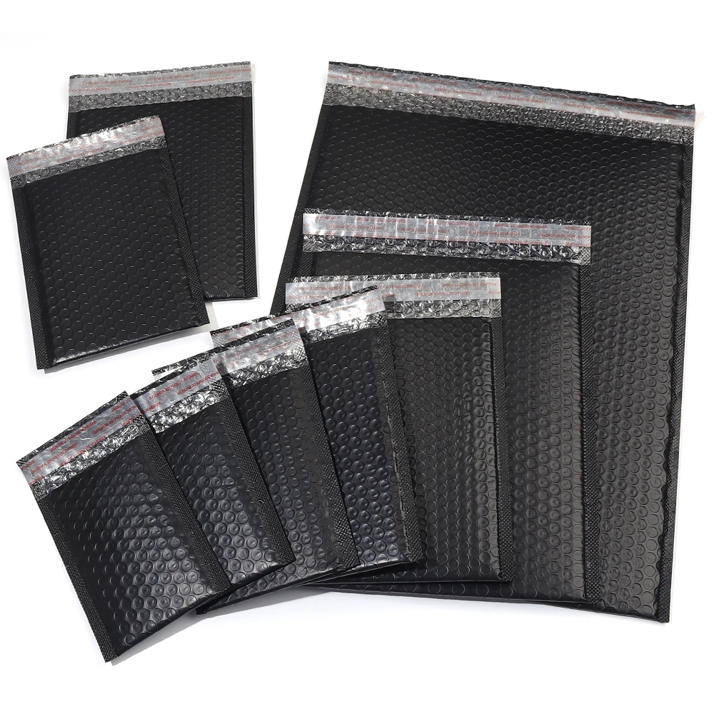 2-20pcs Black Thickened Waterproof Bubble Bags Self Seal Mailers Envelope Packages Bag For Business Mailing Shipping Packaging
