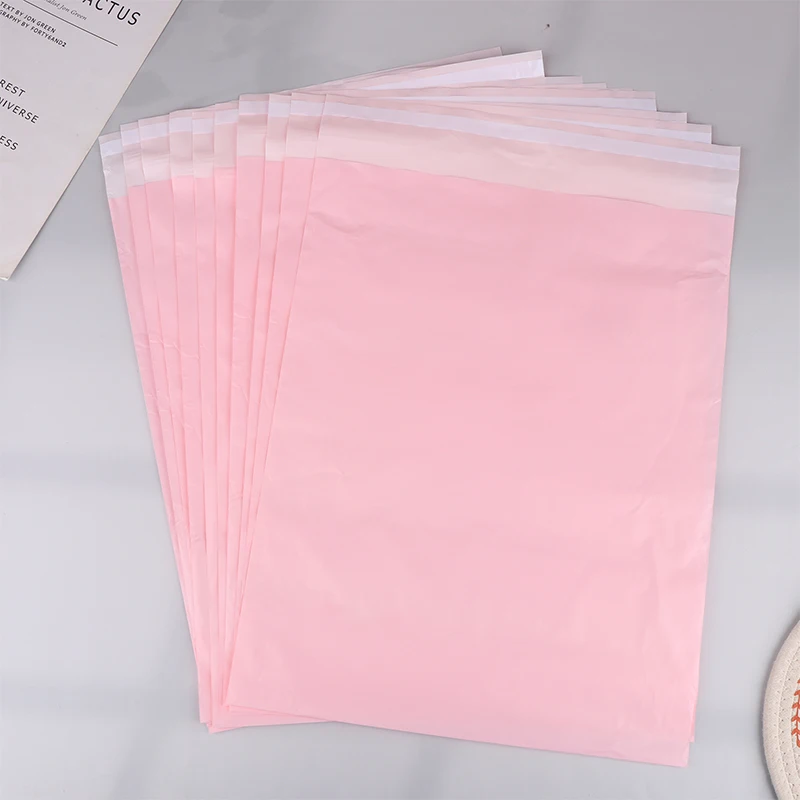 Impermeável Rosa Embalagem Sacos, Logística Postal Pouch, Engrossado Courier Bags, Plastic Shipping Mailing Bag, 10Pcs