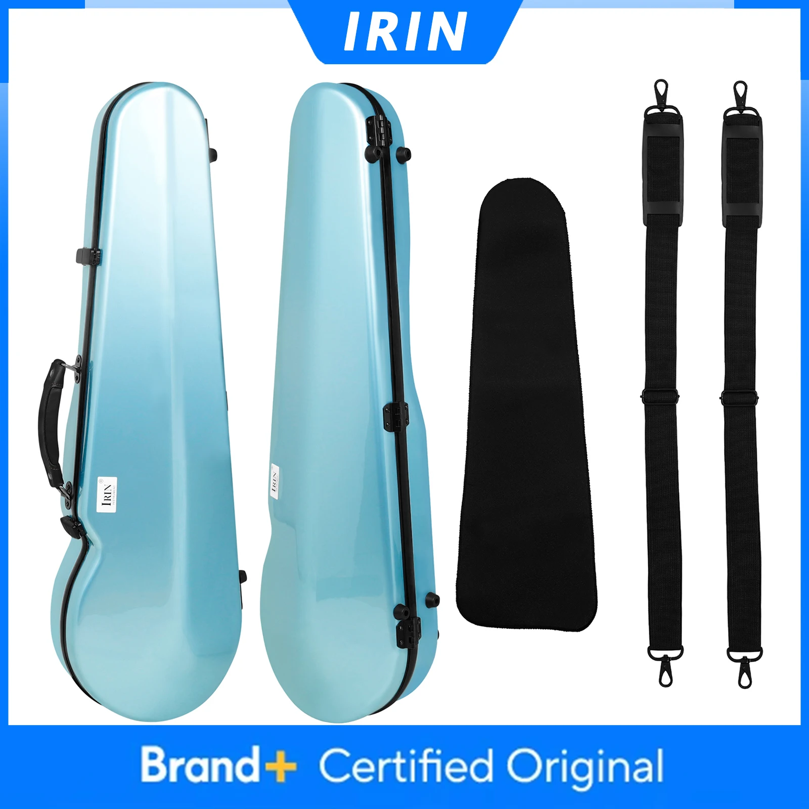 

Чехол для скрипки IRIN VB-45 4/4 из углеродного волокна, водонепроницаемый, легкий, с встроенным гигрометром, запчасти и аксессуары для скрипок