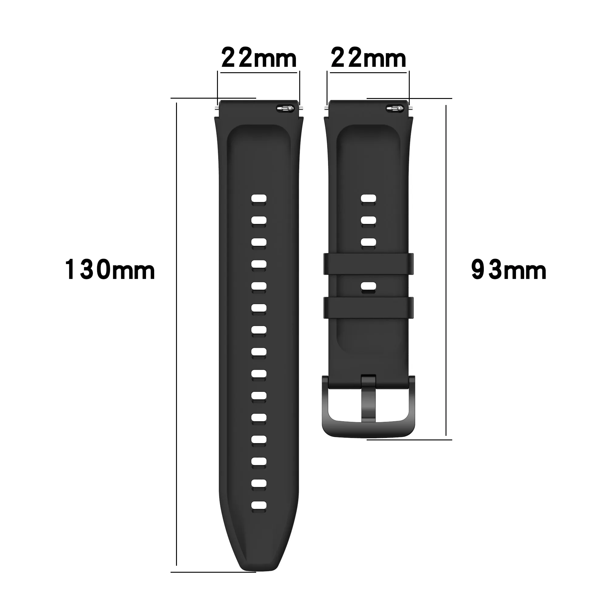 샤오미 워치용 실리콘 스트랩 시계 밴드, 스마트 워치 팔찌, Huami Amazfit 2S Correa, S1 Amazfit GTR 2, 47mm, 22mm