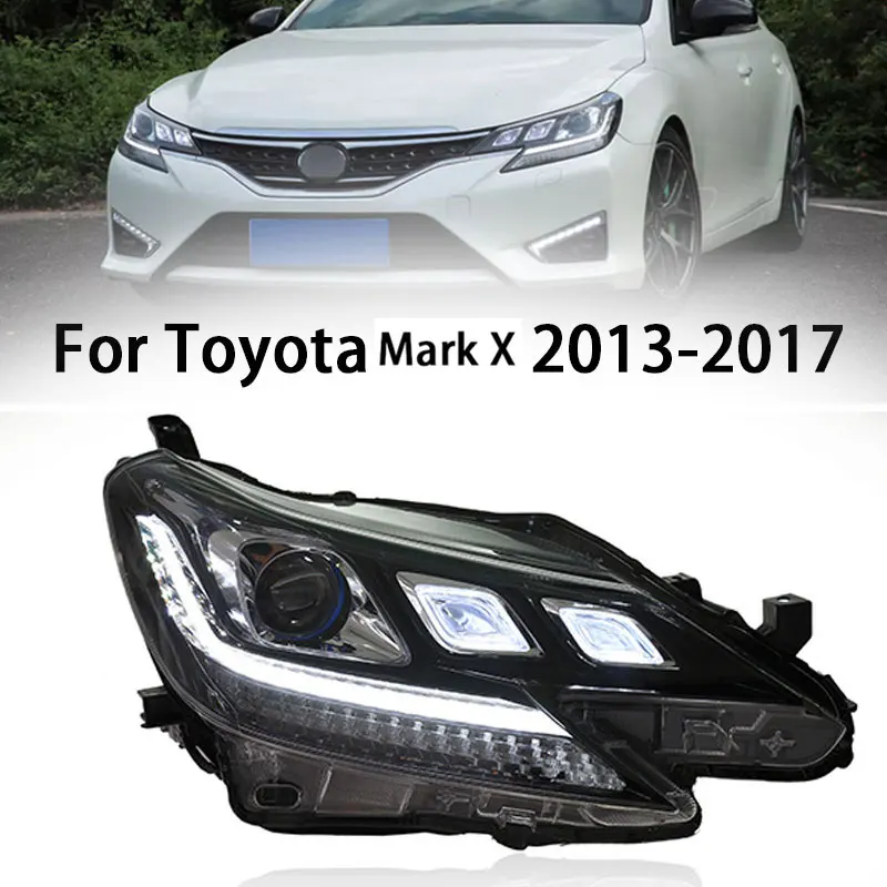 Car Lights For Toyota Mark X LED Headlights 2013-2018 New Reiz Head Lamp Car Styling DRL Signal Projector Lens Auto Accessories