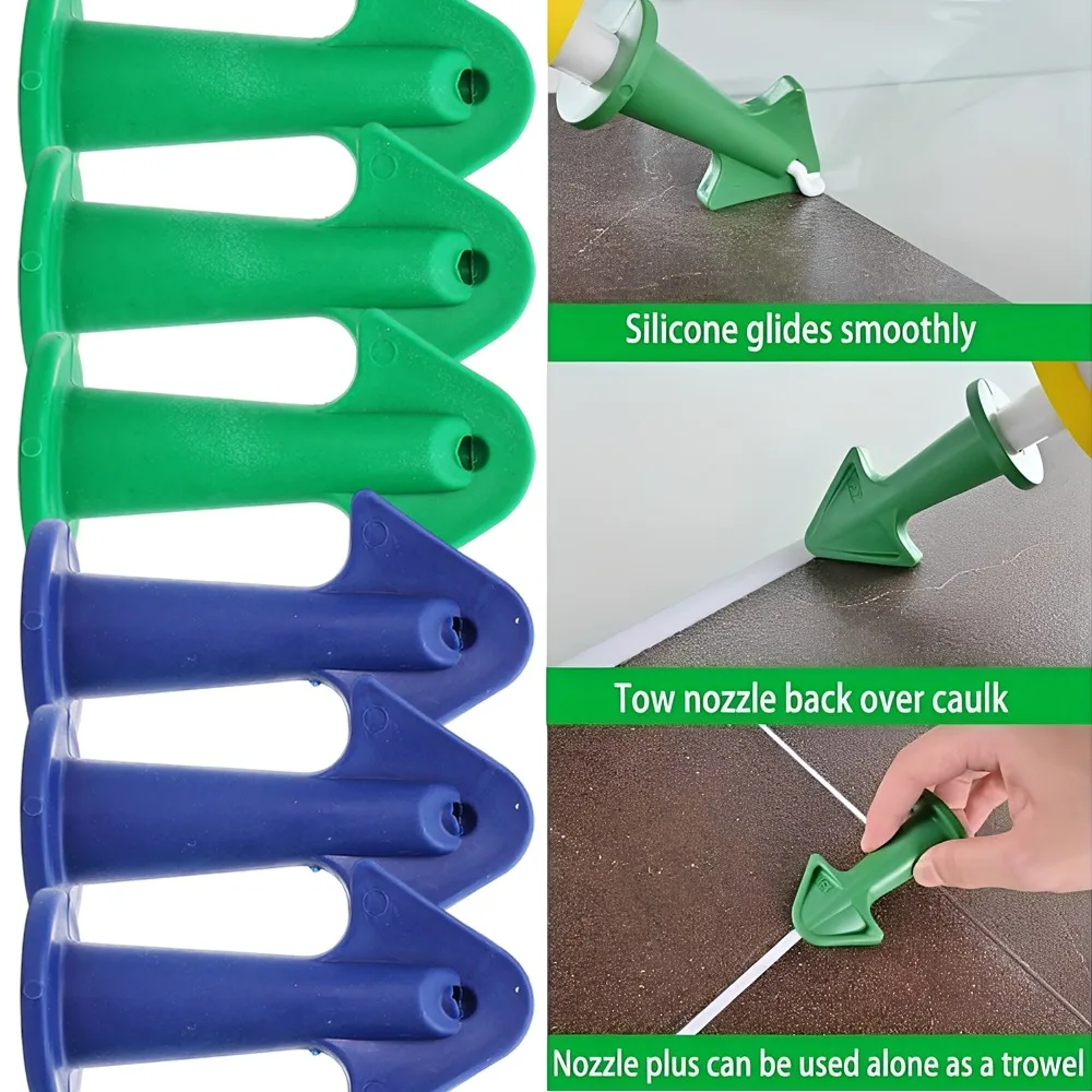 6/3 قطعة مجموعة مكشطة الغراء بندقية السد البلاستيك سيليكون تلميح مكشطة متعددة الزوايا يزيل بقايا المفاصل السد لزوايا النوافذ #1