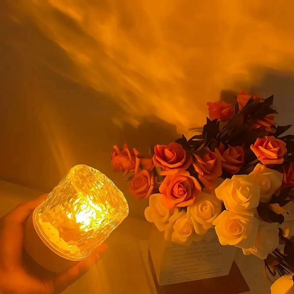 16 Colors LED Rotating Ripple Light Projection USB Ocean Wave Projector Lamp Dimmable with Remote Control