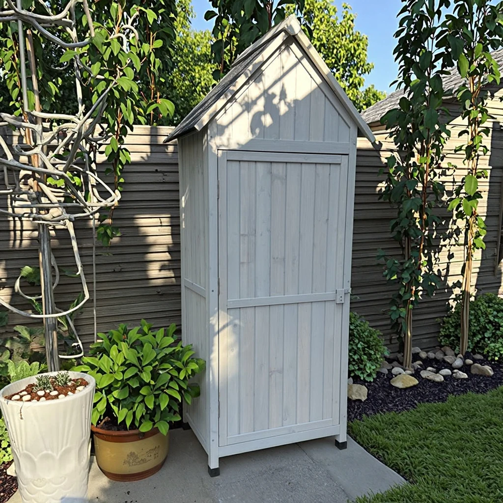 رائجة البيع صديقة للبيئة مقاوم للماء في الهواء الطلق حديقة خزائن التخزين الخشب الحطب سجل سقيفة تخزين الأدوات بسهولة تجميعها #1