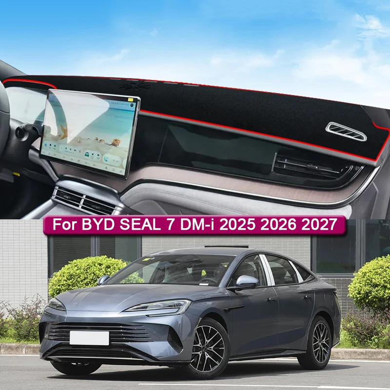 

Car Styling For BYD SEAL 7 DM-i 2025 2026 2027 Car Dashboard Protective Mat Shade Cushion Pad Rose Carpet Mat Cover Accessories