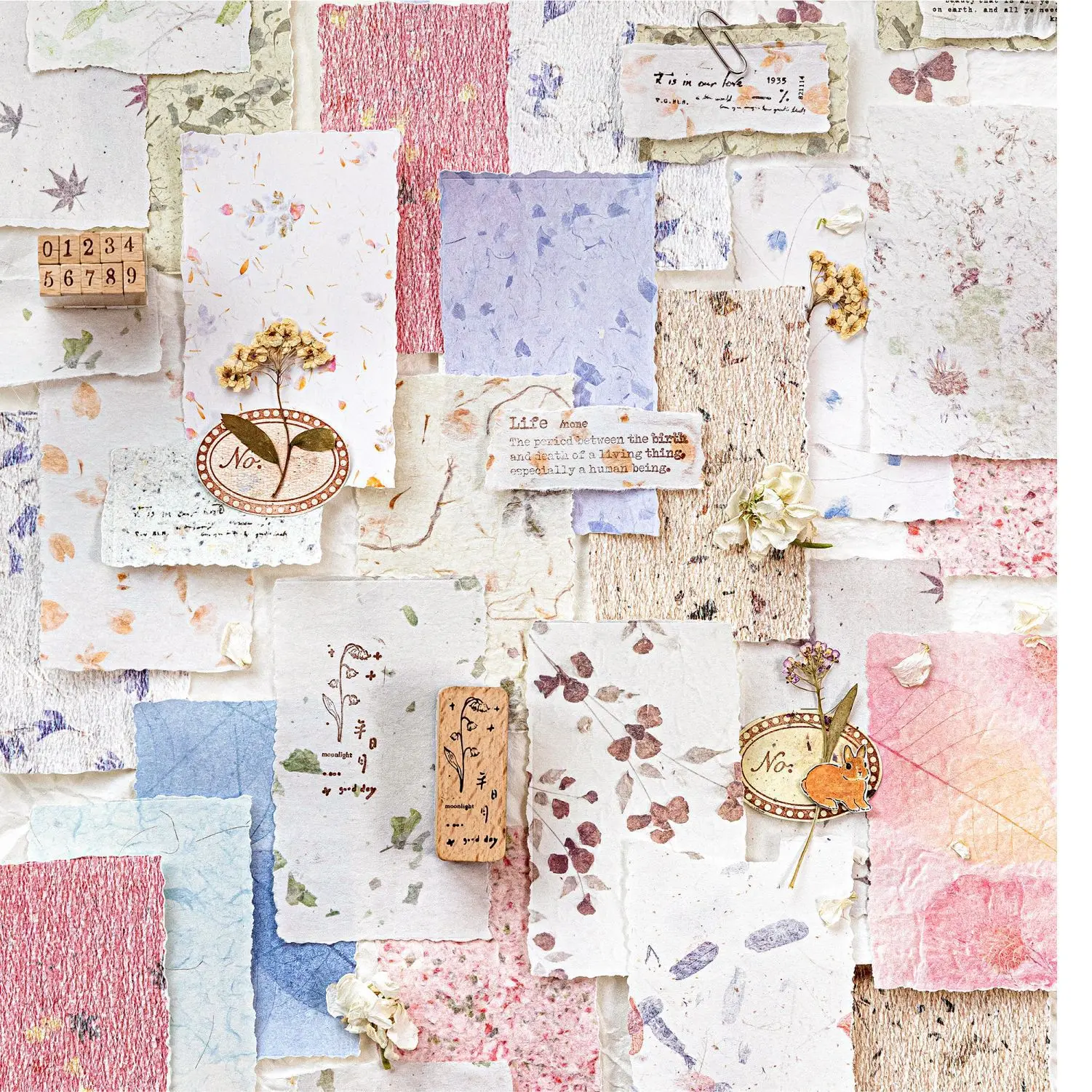 40pcs/1lot Kawaii Scrapbook Stickers Tearing edges between papers Junk Journal Gold Planner Stationery  Decorative