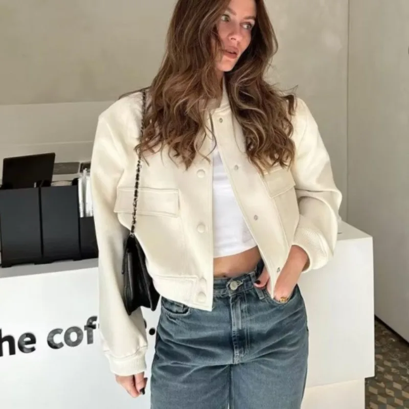 Women's Fashion With Pockets Jacket Coats Vintage Long Sleeve Front Button Casual Female Solid Color Outerwear Chic Tops