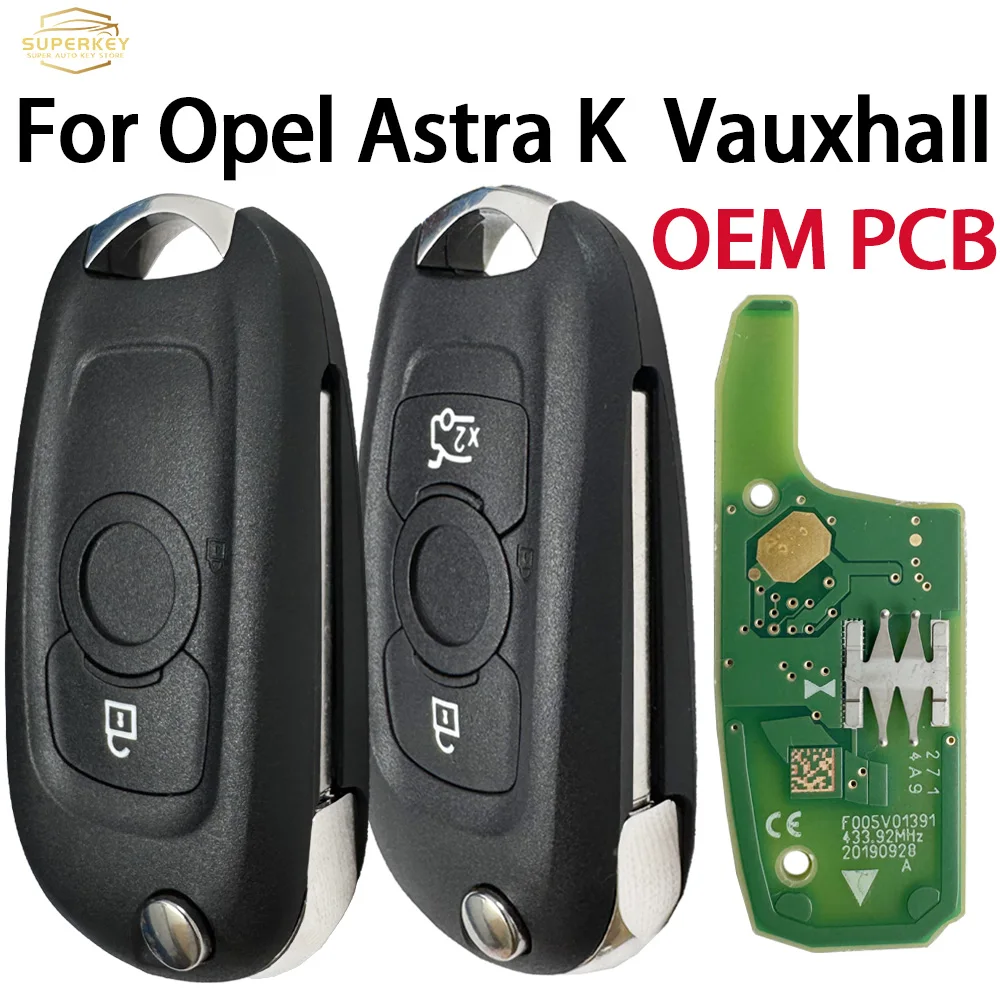 

Original PCB For Astra K Opel Vauxhall Buick Verano Excelle GT 2015 - 2019433Mhz ID46/PCF7961E Flip Remote Smart Car Key