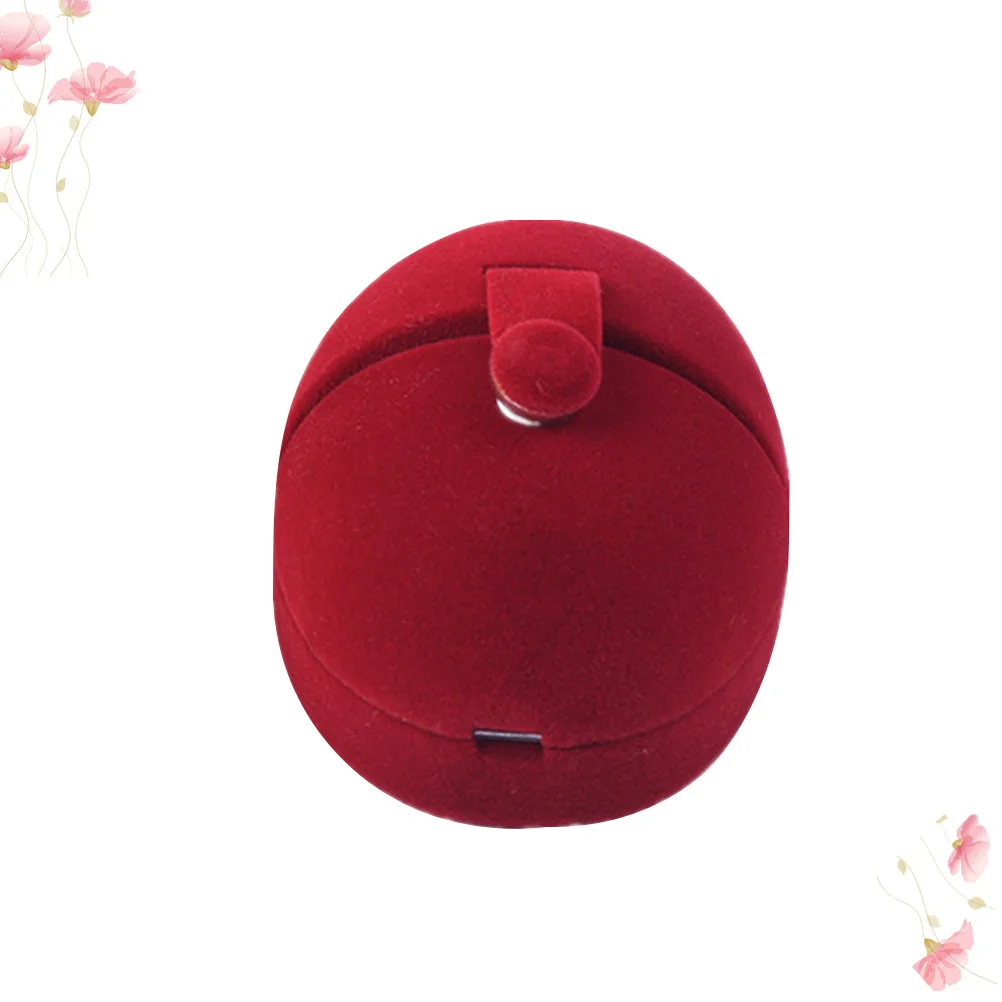 صندوق مجوهرات أنيق على شكل حلقة حقيبة للتخزين منظم صغير للنساء حاوية إكسسوارات محمولة