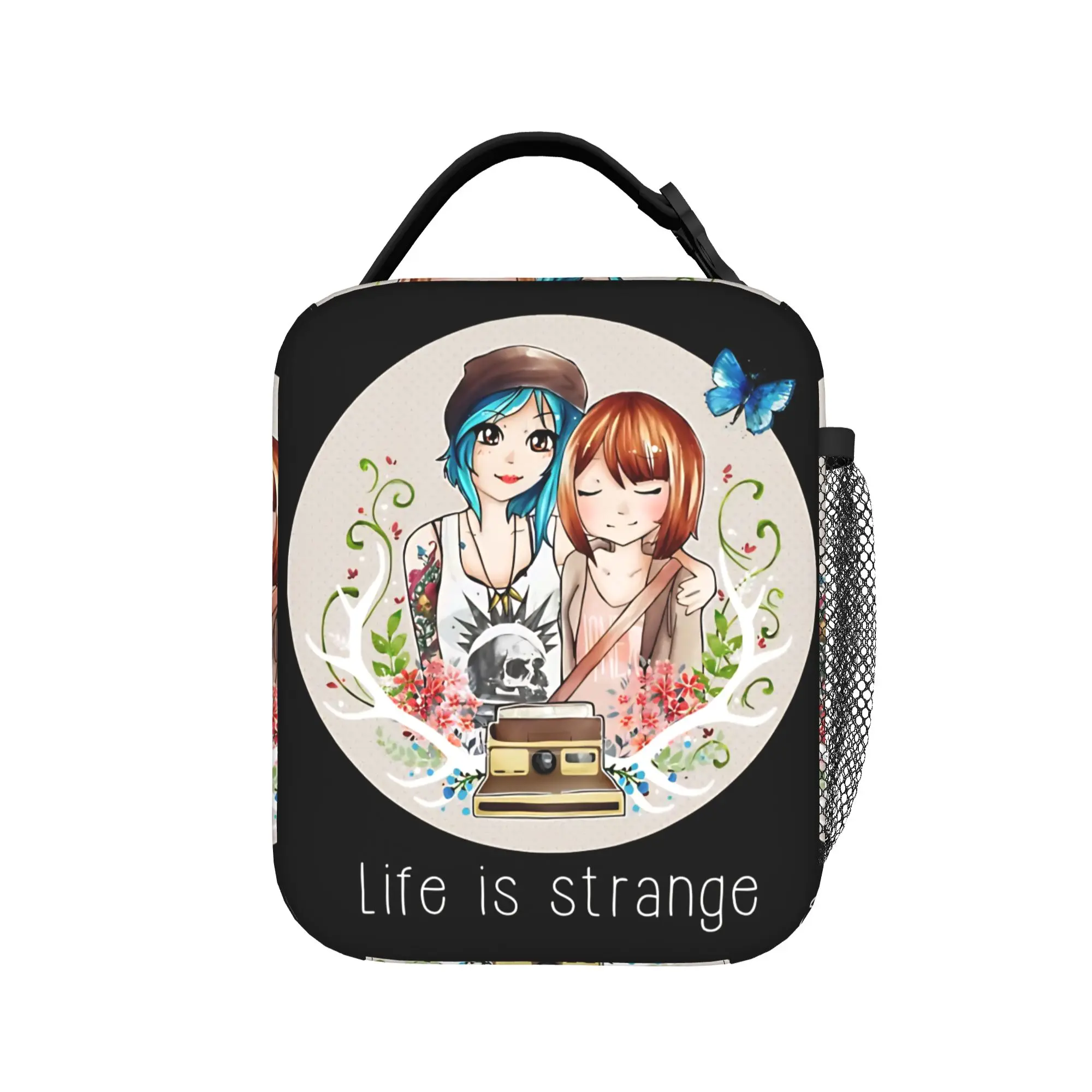 Life is strange - Chloe and Max Insulated Lunch Bag Portable  Thermal Bag Tote Lunch Box College  Outdoor Food Storage Bags