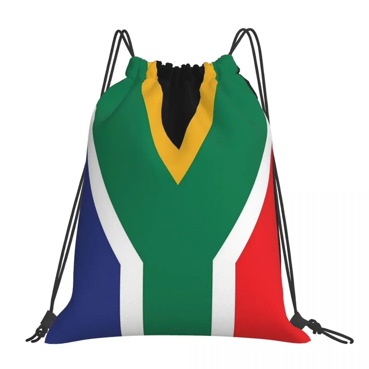 South Africa Flag Backpacks Fashion Portable Drawstring Bags Drawstring Bundle Pocket Shoes Bag BookBag For Travel Students