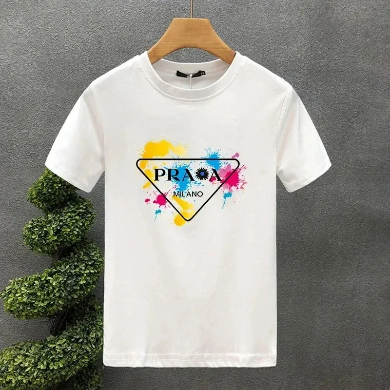 New Flower Paris Luxury Brand Printed Cotton T-Shirt Man Couple Clothes Graphic Personalized Pattern Short Sleeve High Quality