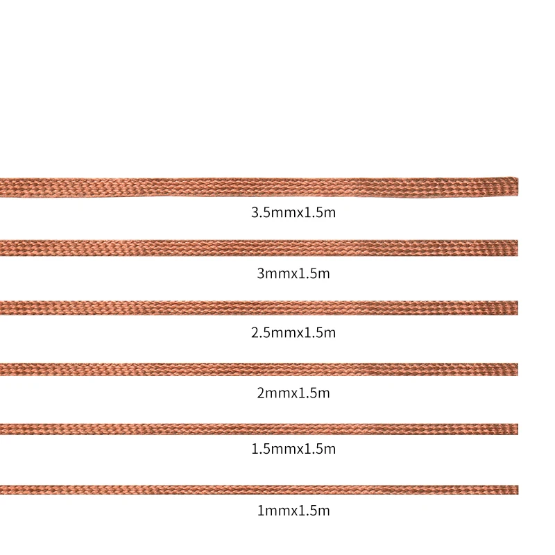 Schweißdrähte, Entlötgeflecht, Klebeband, Kupfer, Schweißpunkt, Lötentferner, Drahtreparaturwerkzeug, 1,0–2,0 mm Länge zum Löten