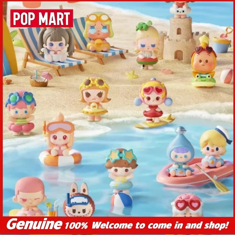 New POP MART Pop Bean Island Vacation Series Mini Pop Beans Collectible Figurine Collectible Toys Statues Busts Bobbleheads view 3