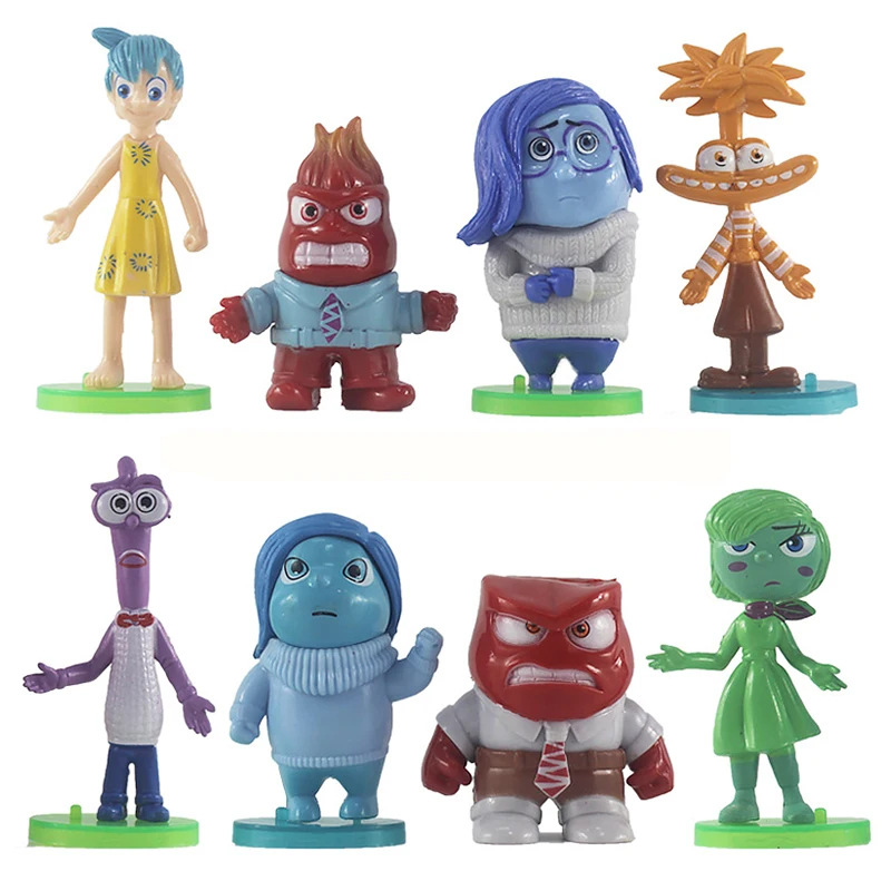 5/6/8PCS New Disney Inside Out 2 Figure Anxiety Joy Sadness Anger Disgust Fear Doll Anime Collection Figurine Toy Gifts In Stock