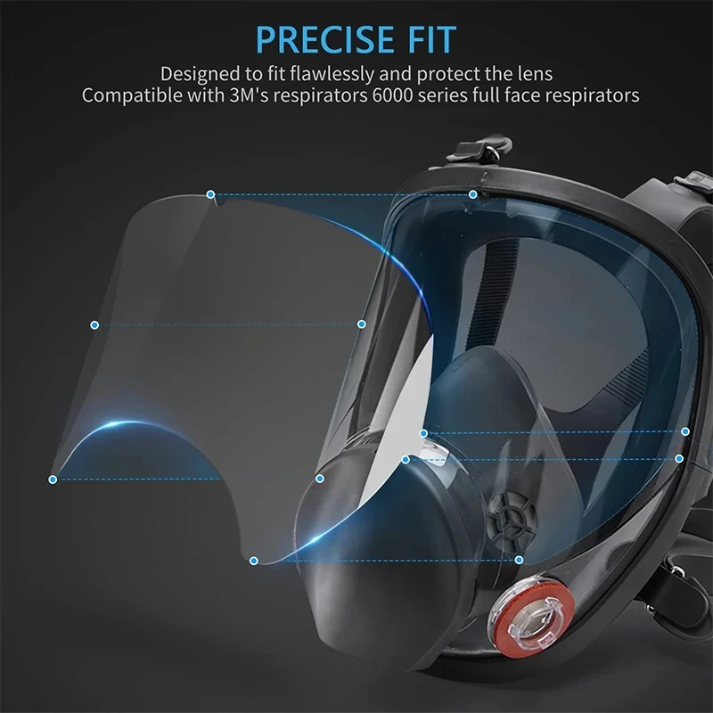 Anti Scratch Protective Lens Film For MMM 6800 Gas Mask Respirator Full Face Window Screen Protector Painting Spraying Mask cove