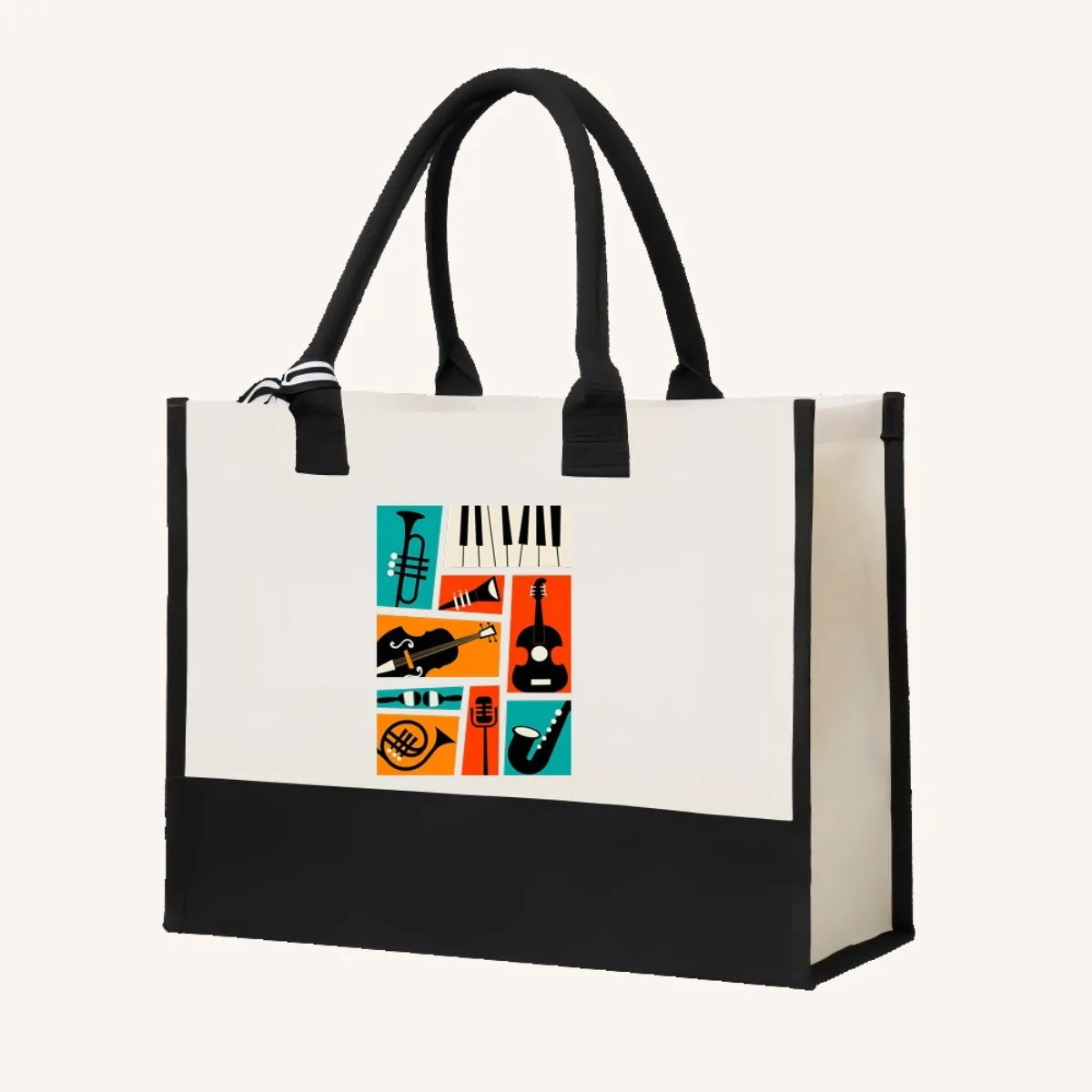 تينكلر 2026 وصول جديد موضة عملية واسعة حقيبة حمل قابلة لإعادة الاستخدام نمط طباعة 2 لهجة الثقيلة حقيبة كتف كبيرة ل #4