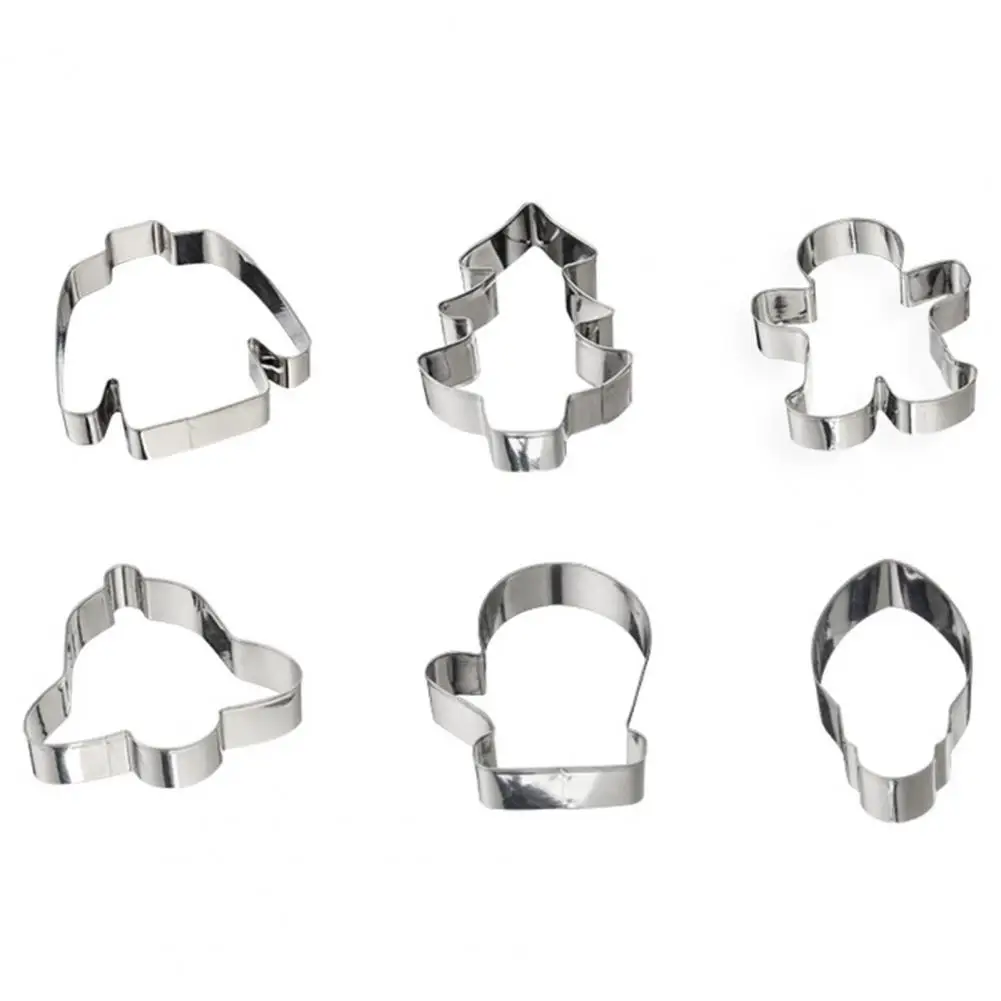 

Holiday Baking Molds Stainless Steel Cookie Cutters Christmas Cookie Cutter Set Festive Stainless Steel for Holiday for Fondant